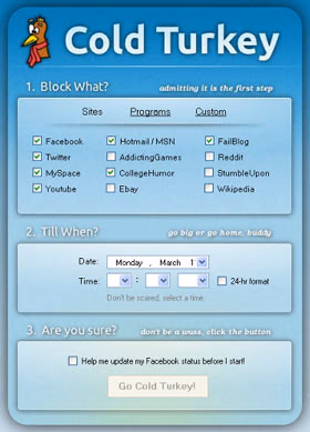 Cold Turkey Productivity Tool (Screenshot)