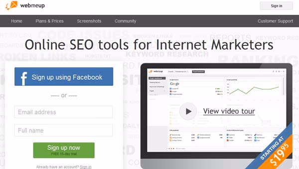 screenshot webmeup