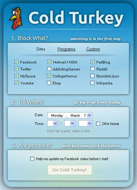Cold Turkey Productivity Tool (Screenshot)