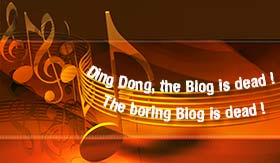 Lyrics: Ding dong, the blog is dead.