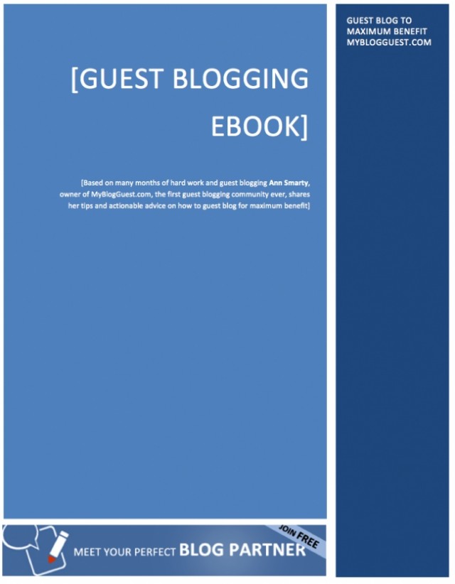 Click to go to Ebook homepage. Cover image of guest blogging ebook.