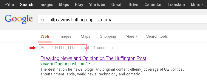Google Search Screen HuffingtonPost