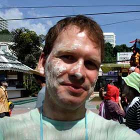 Me at Songkran in Pattaya, Thailand