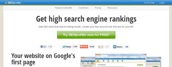 screenshot seoprofiler